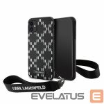 Aizmugurējais vāciņš Karl Lagerfeld  Karl Lagerfeld KLHCN61SAKLMBSK iPhone 11 / Xr 6.1" black/black hardcase Monogram Losange Saffiano 