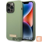 Aizmugurējais vāciņš Guess  Guess Silicone Logo Plate MagSafe case for iPhone 14 Pro Max - green