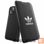 Aizmugurējais vāciņš Adidas  Adidas OR Booklet Case BASIC iPhone 14 6.1" black/black white 50181 