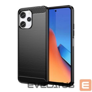 Aizmugurējais vāciņš Hurtel  Flexible carbon pattern case for Xiaomi Redmi 12 Carbon Case - black 