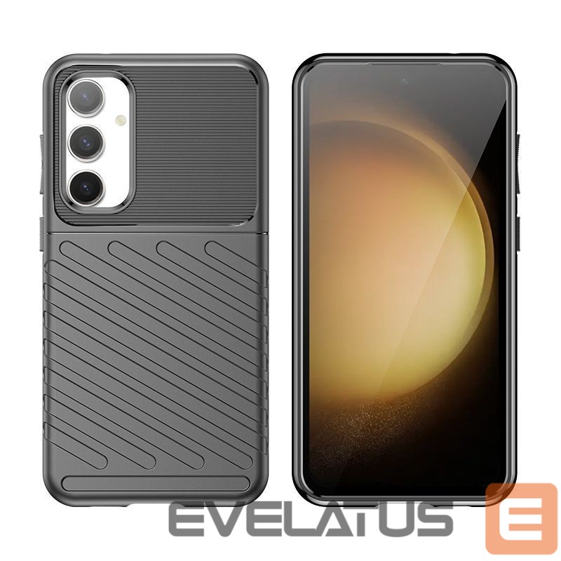 Aizmugurējais vāciņš Hurtel - Samsung Galaxy S23 FE Thunder Case - black