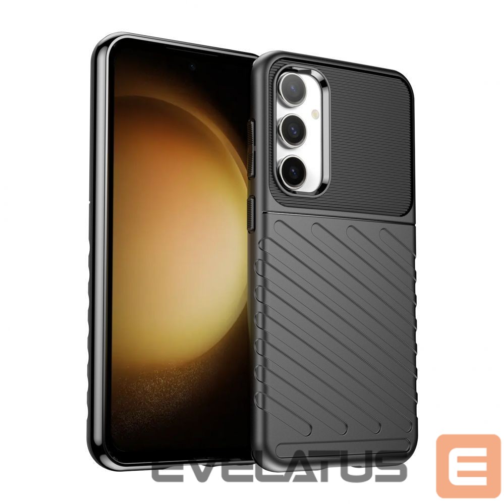 Aizmugurējais vāciņš Hurtel - Samsung Galaxy S23 FE Thunder Case - black