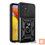 Aizmugurējais vāciņš Hurtel  Hybrid Armor Camshield case for Samsung M14 with camera cover - black 
