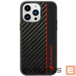 Aizmugurējais vāciņš Audi  Audi Carbon Fiber Stripe iPhone 14 Pro Max 6.7" black/black hardcase AUS-TPUPCIP14PM-R8/D1-BK