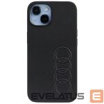Aizmugurējais vāciņš Audi  Audi Synthetic Leather iPhone 14 6.1" black/black hardcase AU-TPUPPCIP14-TT/D1-BK