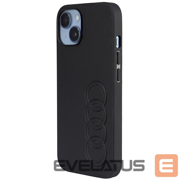 Aizmugurējais vāciņš Audi Audi Synthetic Leather iPhone 14 6.1" black/black hardcase AU-TPUPPCIP14-TT/D1-BK