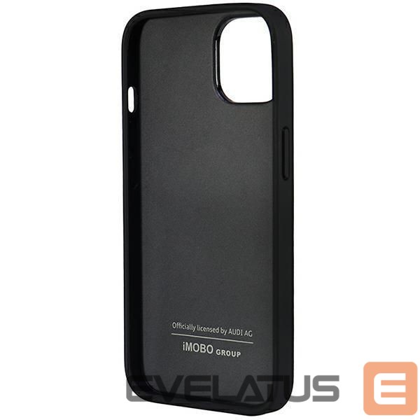 Aizmugurējais vāciņš Audi Audi Synthetic Leather iPhone 14 6.1" black/black hardcase AU-TPUPPCIP14-TT/D1-BK