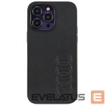Aizmugurējais vāciņš Audi  Audi Synthetic Leather iPhone 14 Pro Max 6.7" black/black hardcase AU-TPUPPCIP14PM-TT/D1-BK