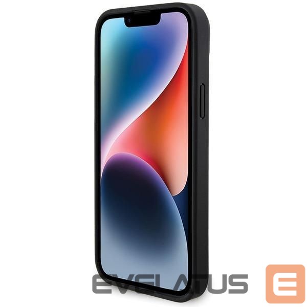 Aizmugurējais vāciņš BMW BMW Leather Carbon case for iPhone 15 Plus - black