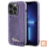 Aizmugurējais vāciņš Guess  Guess Sequin Script Metal case for iPhone 15 Pro Max - purple 