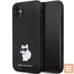 Aizmugurējais vāciņš Karl Lagerfeld  Karl Lagerfeld KLHCN61SMHCNPK case for iPhone 11 / Xr - black Silicone C Metal Pin 