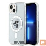 Aizmugurējais vāciņš Karl Lagerfeld  Karl Lagerfeld Karl&Choupette Glitter MagSafe case for iPhone 15 Plus - transparent 