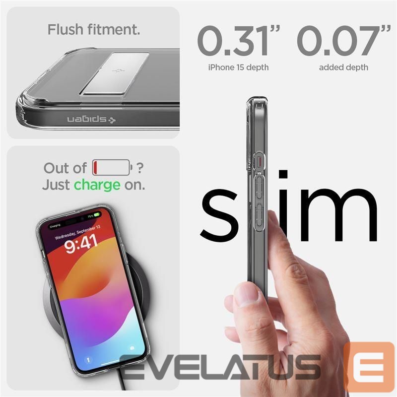 Aizmugurējais vāciņš Spigen Transparent || Black
