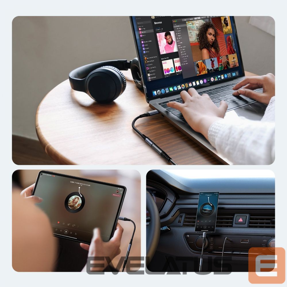 Adapteris Joyroom Joyroom SY-C01 USB-C DAC adapter to 3.5 mm mini jack - black