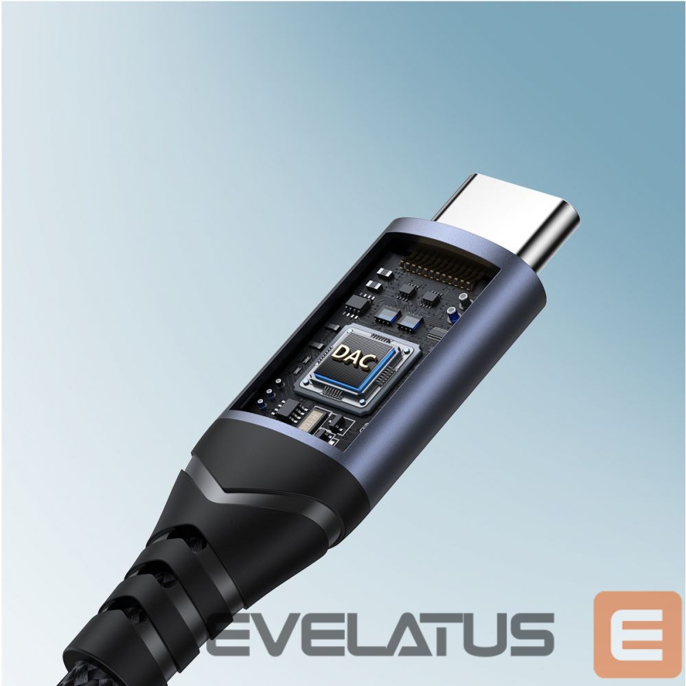 Adapteris Joyroom Joyroom SY-C01 USB-C DAC adapter to 3.5 mm mini jack - black