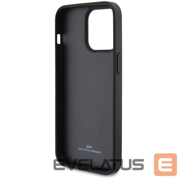 Aizmugurējais vāciņš BMW BMW Leather Diamond Pattern case for iPhone 15 Pro - black