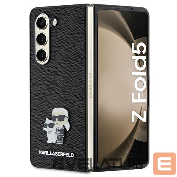 Aizmugurējais vāciņš Karl Lagerfeld Karl Lagerfeld Saffiano Karl&Choupette Pin case for Samsung Galaxy Z Fold 5 - black
