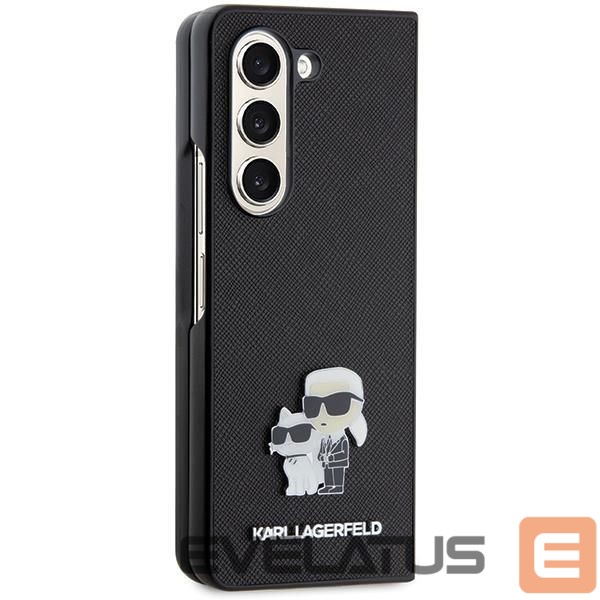 Aizmugurējais vāciņš Karl Lagerfeld Karl Lagerfeld Saffiano Karl&Choupette Pin case for Samsung Galaxy Z Fold 5 - black
