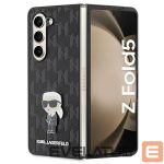 Aizmugurējais vāciņš Karl Lagerfeld  Karl Lagerfeld Saffiano Monogram Ikonik Pin case for Samsung Galaxy Z Fold 5 - black 