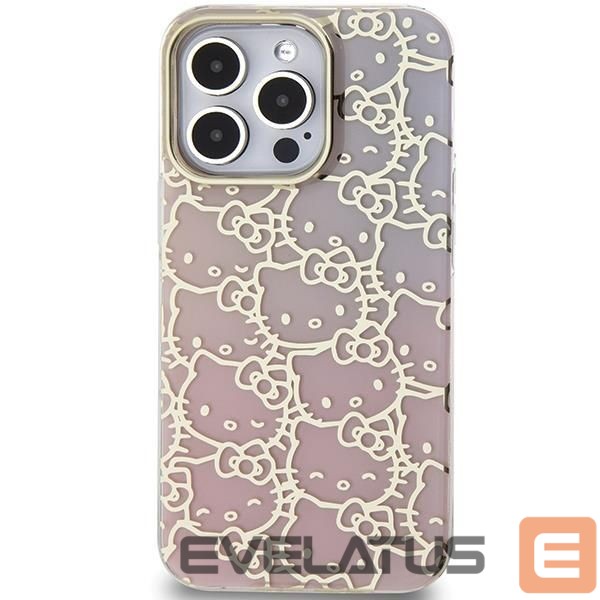 Aizmugurējais vāciņš Hello Kitty Hello Kitty IML Gradient Electrop Crowded Kitty Head Case for iPhone 14 Pro Max - Pink
