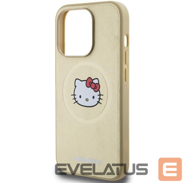 Aizmugurējais vāciņš Hello Kitty Hello Kitty Leather Kitty Head MagSafe case for iPhone 13 Pro / 13 - gold