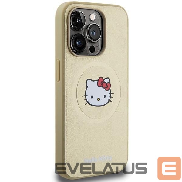 Aizmugurējais vāciņš Hello Kitty Hello Kitty Leather Kitty Head MagSafe case for iPhone 13 Pro / 13 - gold