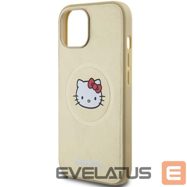 Aizmugurējais vāciņš Hello Kitty Hello Kitty Leather Kitty Head MagSafe case for iPhone 14 - gold