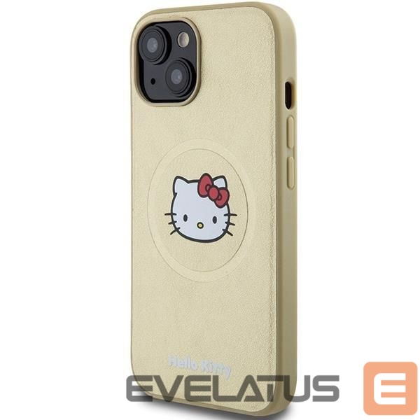 Aizmugurējais vāciņš Hello Kitty Hello Kitty Leather Kitty Head MagSafe case for iPhone 14 - gold