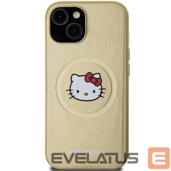 Aizmugurējais vāciņš Hello Kitty Hello Kitty Leather Kitty Head MagSafe case for iPhone 14 - gold