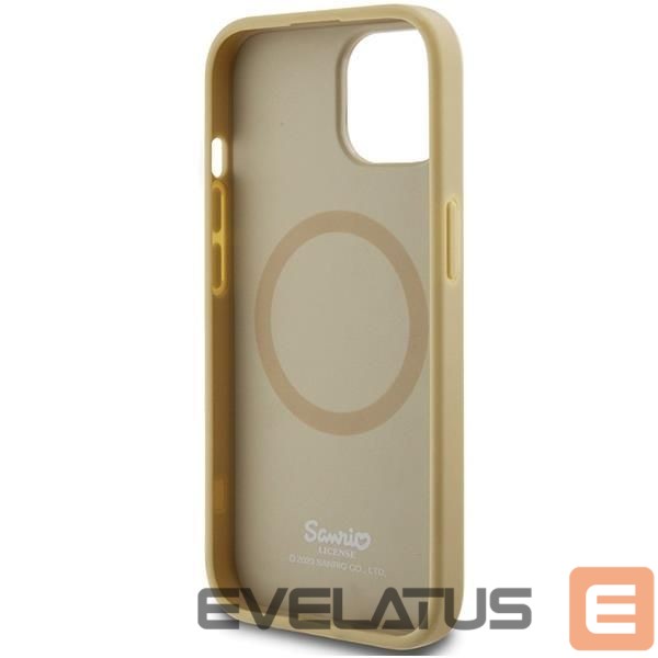 Aizmugurējais vāciņš Hello Kitty Hello Kitty Leather Kitty Head MagSafe case for iPhone 14 - gold