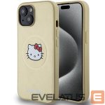 Aizmugurējais vāciņš Hello Kitty  Hello Kitty Leather Kitty Head MagSafe case for iPhone 15 - gold 