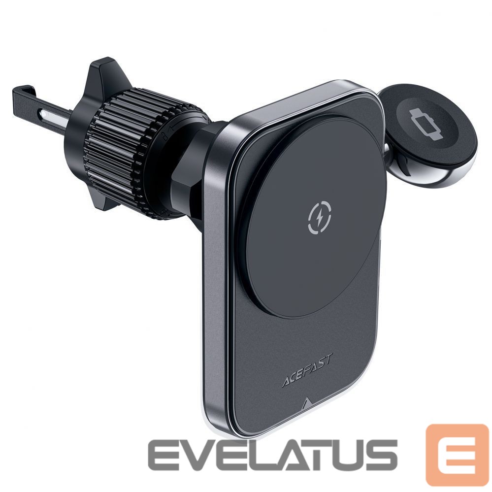 Adapteris Acefast Acefast D18 car holder with MagSafe / Qi inductive charger + USB-A USB-C cable - black