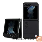 Aizmugurējais vāciņš BMW  BMW Leather Hot Stamp case for Samsung Galaxy Z Flip 5 - black 