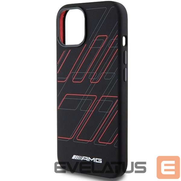 Aizmugurējais vāciņš Mercedes-Benz AMG Silicone Large Rhombuses Pattern MagSafe Case for iPhone 15 Plus / 14 Plus - Black