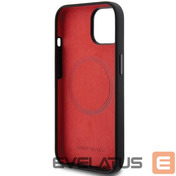 Aizmugurējais vāciņš Mercedes-Benz AMG Silicone Large Rhombuses Pattern MagSafe Case for iPhone 15 Plus / 14 Plus - Black