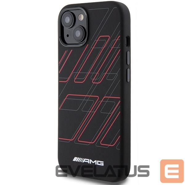 Aizmugurējais vāciņš Mercedes-Benz AMG Silicone Large Rhombuses Pattern MagSafe Case for iPhone 15 Plus / 14 Plus - Black