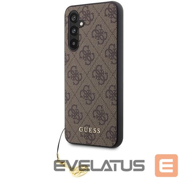 Aizmugurējais vāciņš Guess Guess GUHCS23FEGF4GBR S23 FE S711 brown/brown hardcase 4G Charms Collection