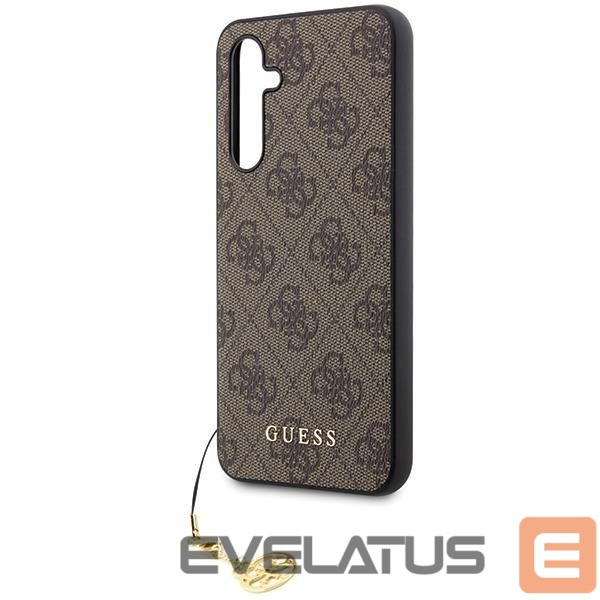 Aizmugurējais vāciņš Guess Guess GUHCS23FEGF4GBR S23 FE S711 brown/brown hardcase 4G Charms Collection
