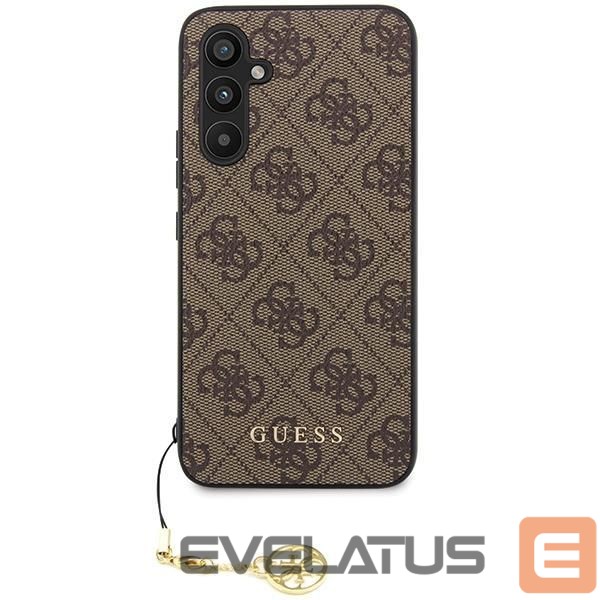 Aizmugurējais vāciņš Guess Guess GUHCS23FEGF4GBR S23 FE S711 brown/brown hardcase 4G Charms Collection