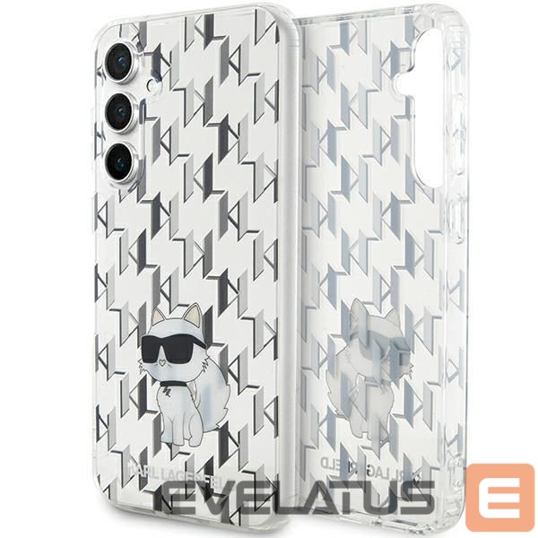 Aizmugurējais vāciņš Karl Lagerfeld Karl Lagerfeld KLHCS23FEHNCMKLT S23 FE S711 transparent hardcase Monogram Choupette