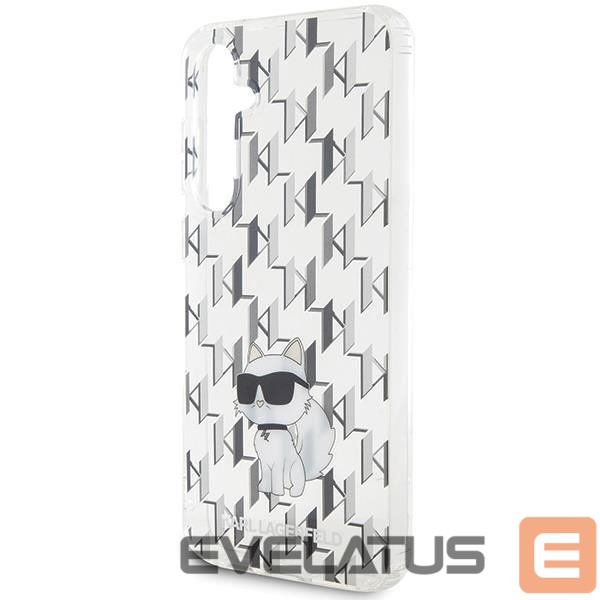Aizmugurējais vāciņš Karl Lagerfeld Karl Lagerfeld KLHCS23FEHNCMKLT S23 FE S711 transparent hardcase Monogram Choupette
