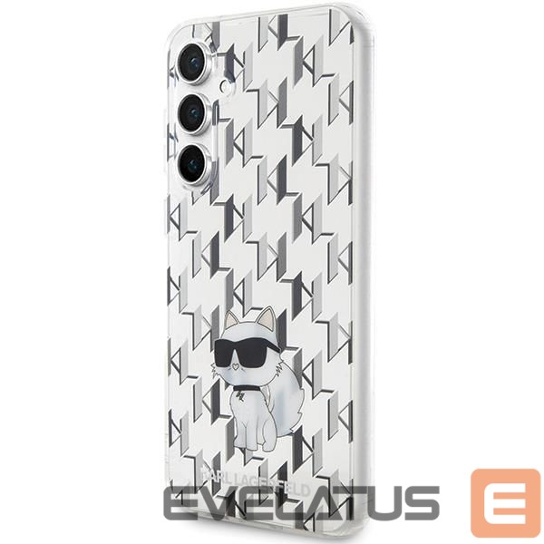 Aizmugurējais vāciņš Karl Lagerfeld Karl Lagerfeld KLHCS23FEHNCMKLT S23 FE S711 transparent hardcase Monogram Choupette