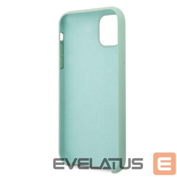Aizmugurējais vāciņš Guess Guess GUHCN65LSLMGG iPhone 11 Pro Max green/green hard case Silicone Vintage Gold Logo
