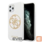 Aizmugurējais vāciņš Guess  Guess GUHCN65TPUWHGLG iPhone 11 Pro Max white/white hard case Glitter 4G Circle Logo