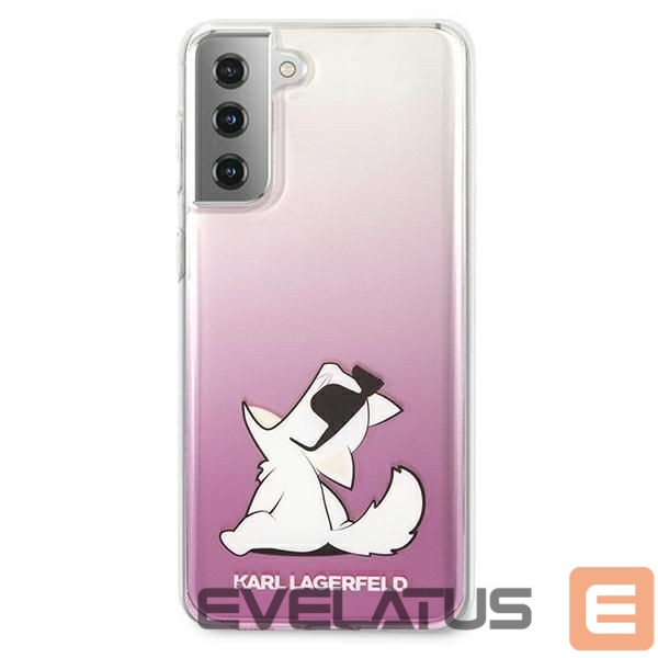 Aizmugurējais vāciņš Karl Lagerfeld Karl Lagerfeld KLHCS21MCFNRCPI S21+ G996 hardcase różowy/pink Choupette Fun