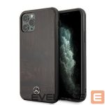 Aizmugurējais vāciņš Mercedes-Benz  Mercedes Wood Line Rosewood case for iPhone 11 Pro - brown 