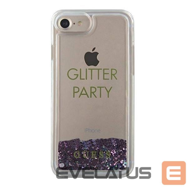 Aizmugurējais vāciņš Guess Guess GUHCP7GLUQPU iPhone 6/7/8 /SE 2020 / SE 2022 purple/purple hard case Liquid Glitter Party