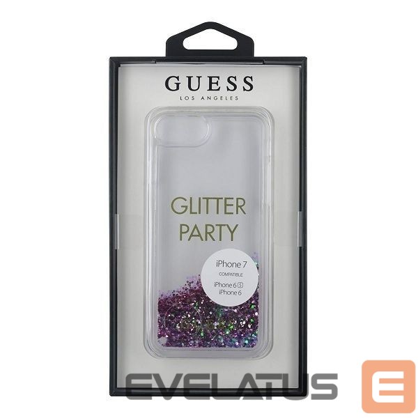 Aizmugurējais vāciņš Guess Guess GUHCP7GLUQPU iPhone 6/7/8 /SE 2020 / SE 2022 purple/purple hard case Liquid Glitter Party