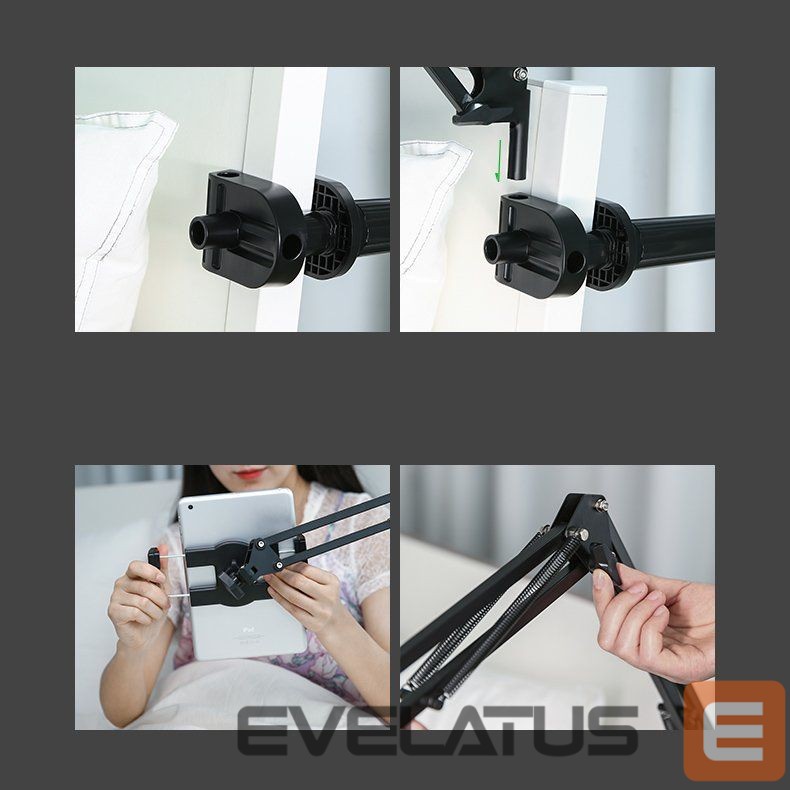 Universāls turētājs (Popsocket) Ugreen Folding Arm Desk Table Tripod Holder for Phone Tablet (50394) LP142 Black Grey