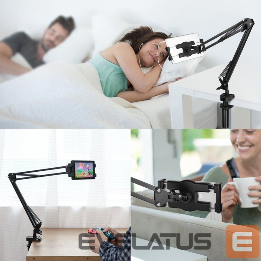 Universāls turētājs (Popsocket) Ugreen Folding Arm Desk Table Tripod Holder for Phone Tablet (50394) LP142 Black Grey